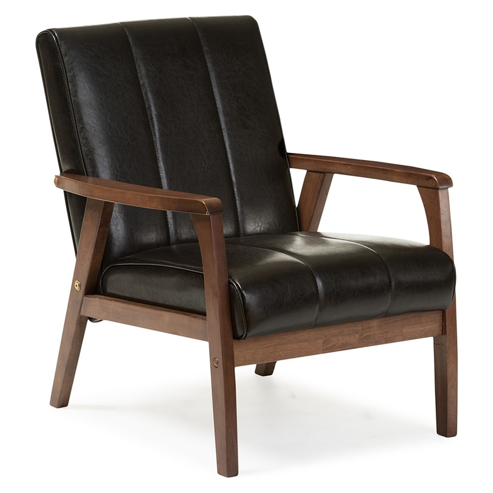 fisher black accent chair   