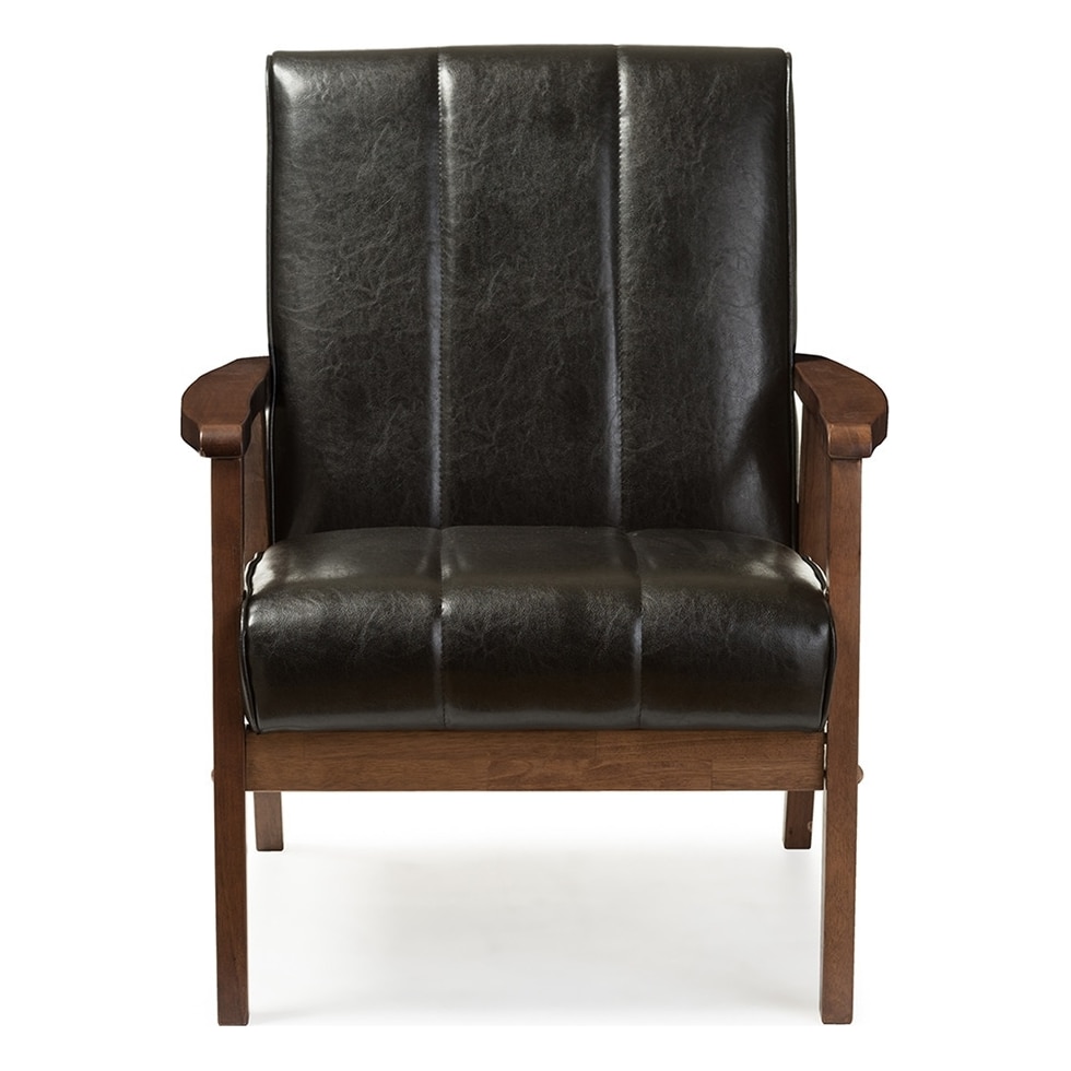 fisher black accent chair   