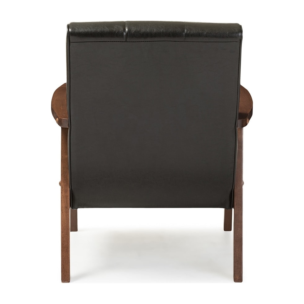 fisher black accent chair   