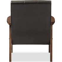 fisher dark brown accent chair   