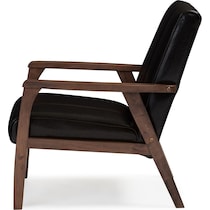 fisher dark brown accent chair   