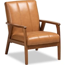 fisher light brown accent chair   