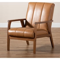 fisher light brown accent chair   