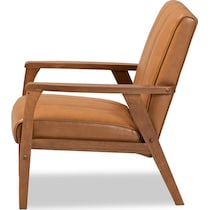 fisher light brown accent chair   