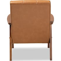 fisher light brown accent chair   