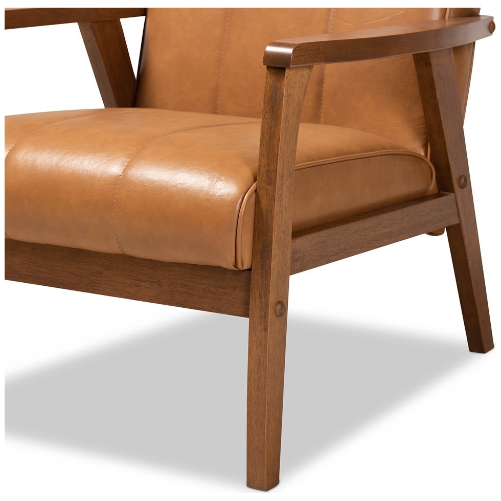 fisher light brown accent chair   