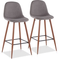 fitz gray bar stool   