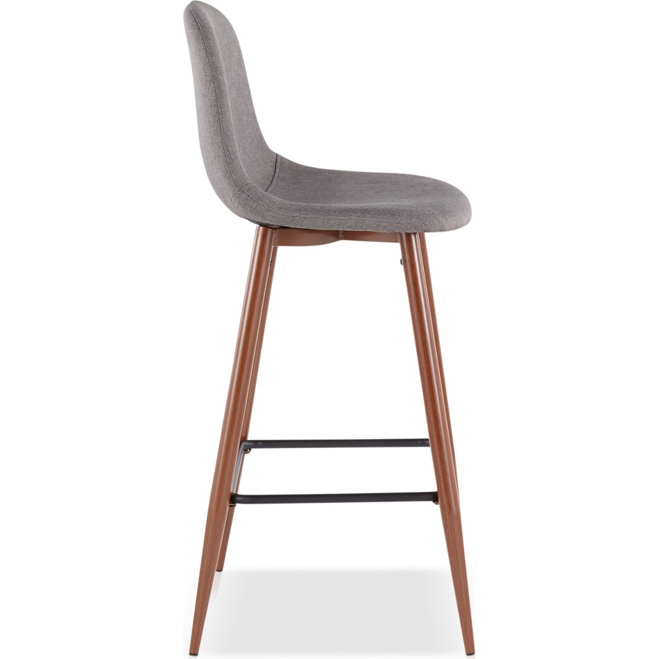 fitz gray bar stool   