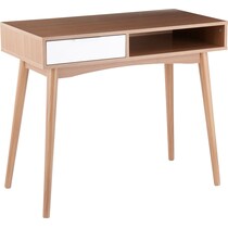 fitz light brown desk   