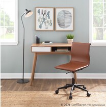 fitz light brown desk   