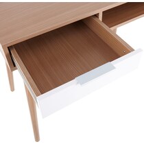 fitz light brown desk   