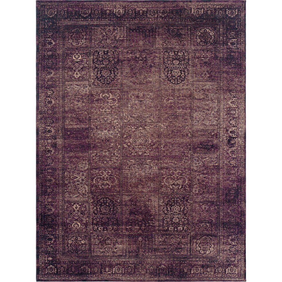 flat woven purple area rug ' x '   