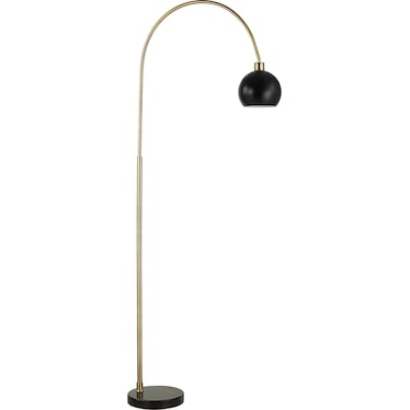 Lumen Floor Lamp - Brass/Matte Black