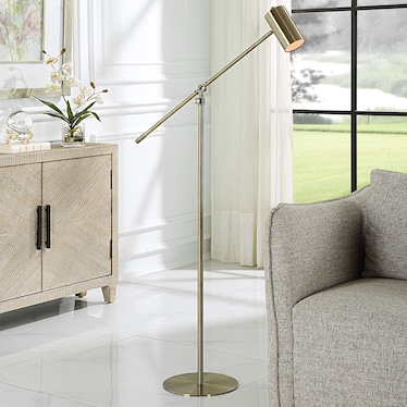Murray Floor Lamp - Antique Brass