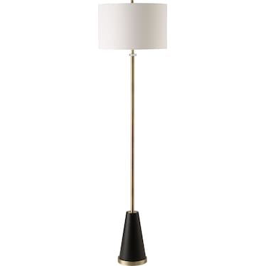 Kekoa Floor Lamp - Antique Brass/Black