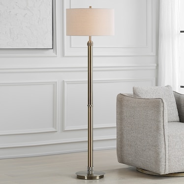 Waldron Floor Lamp - Antique Brass