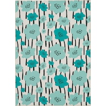 flora blue area rug  x    