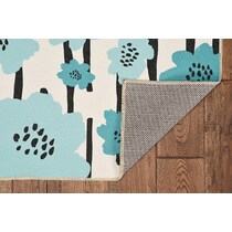 flora blue area rug  x    