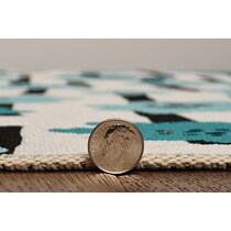 flora blue area rug  x    