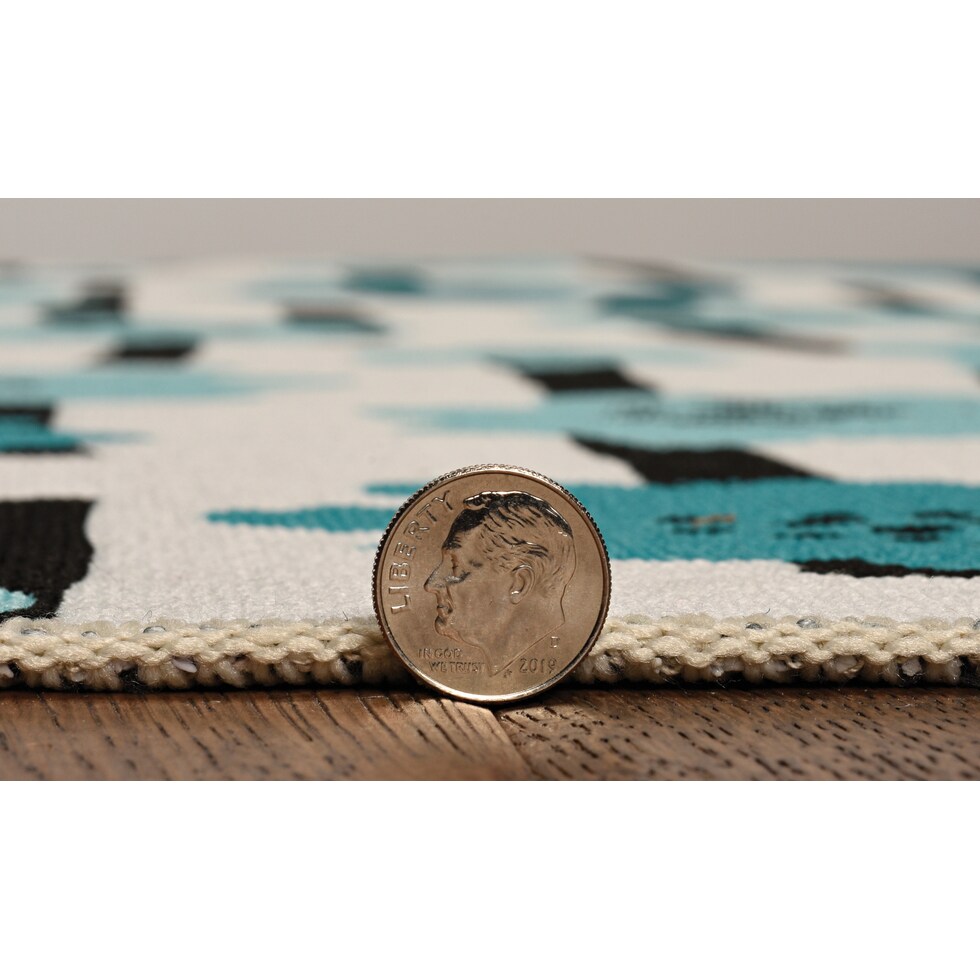 flora blue area rug  x    