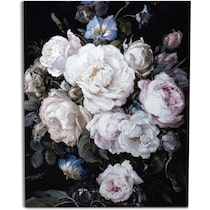 floral on glass multicolor wall art   