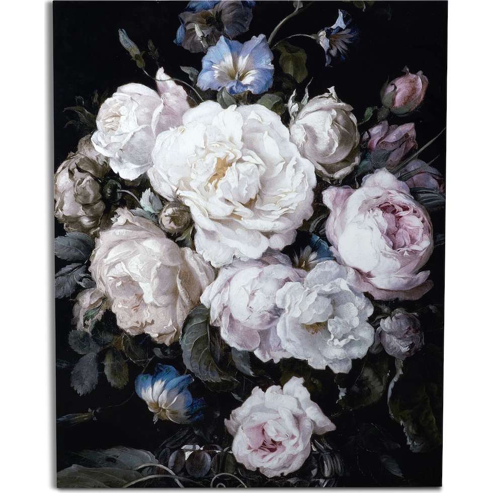 floral on glass multicolor wall art   