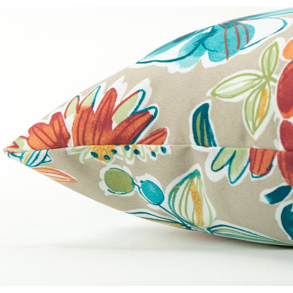 floral multicolor outdoor pillow   