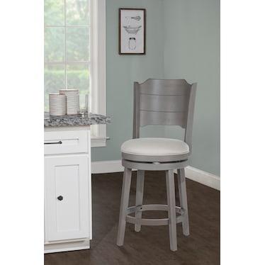 Florence Swivel Counter-Height Stool - Gray