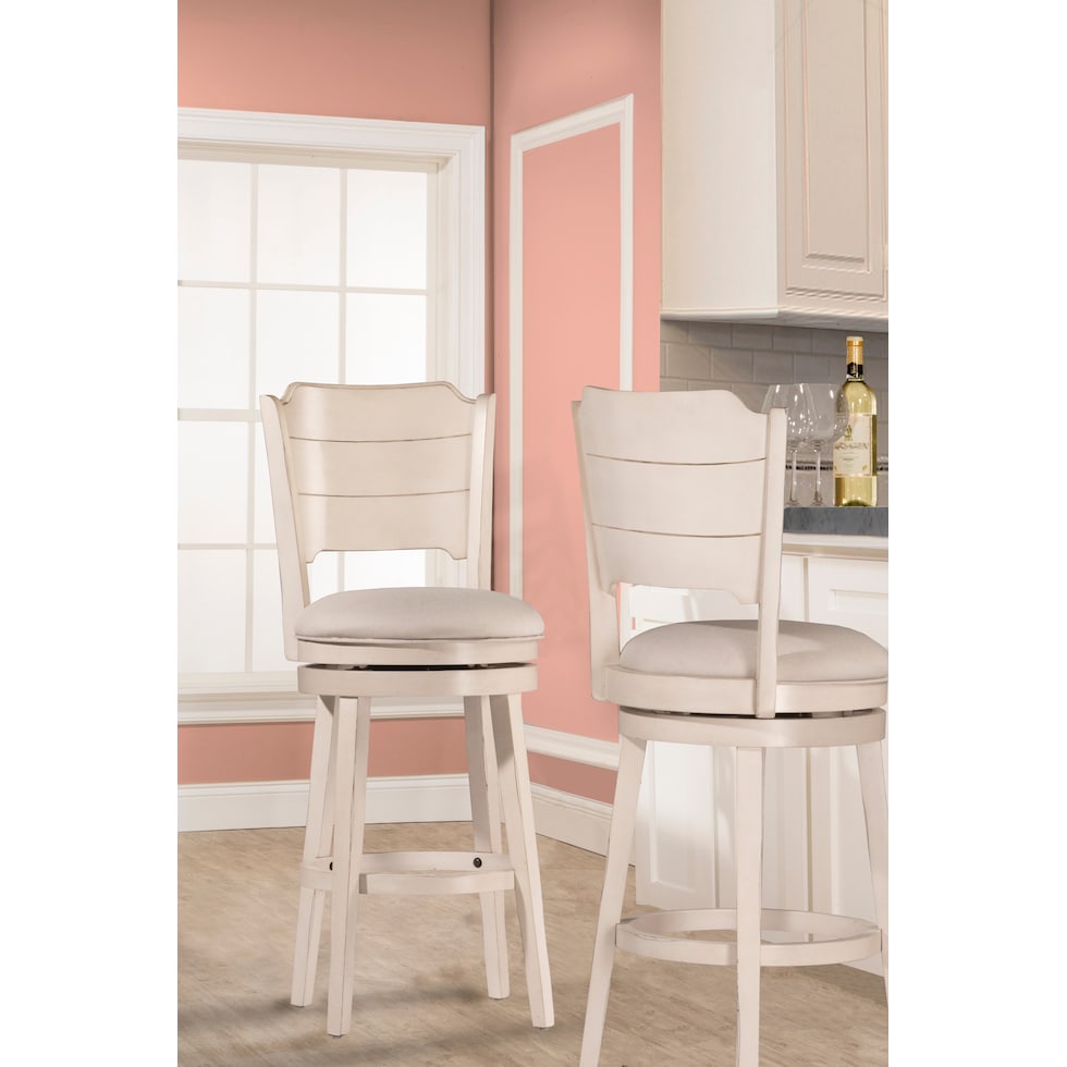 florence white counter height stool   
