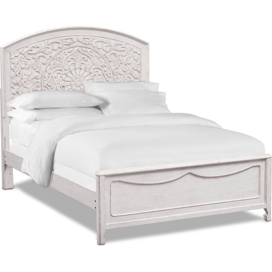 florence white full bed   