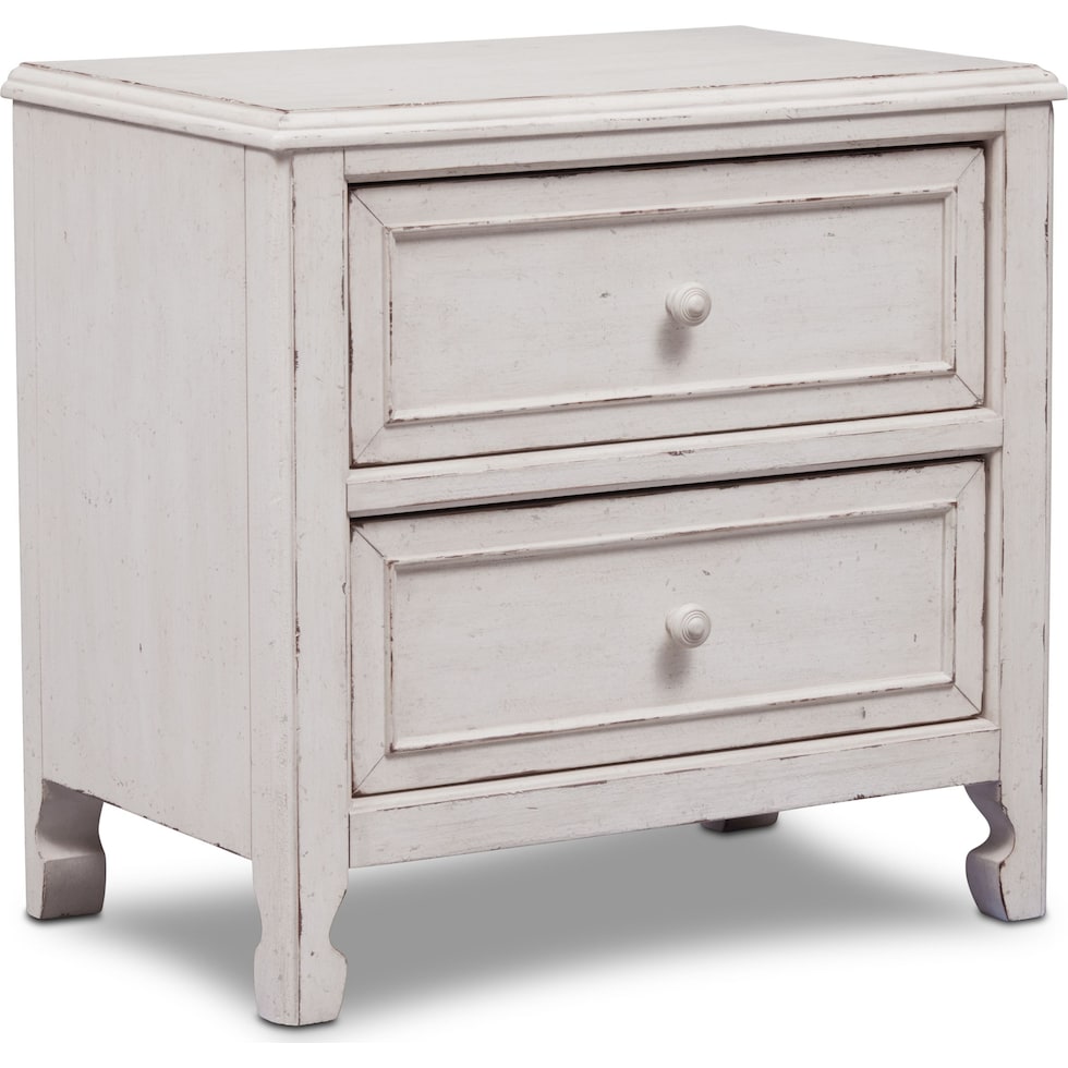 florence white nightstand   