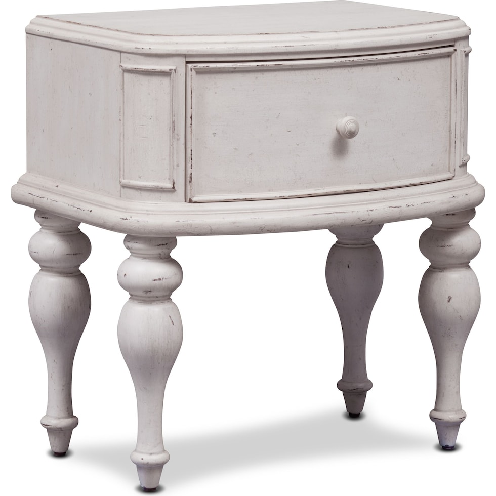 florence white nightstand   