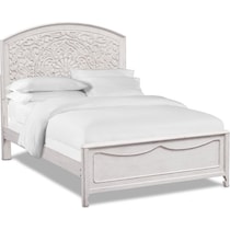 florence white queen bed   