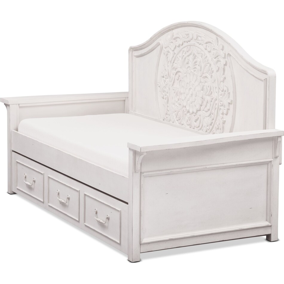 florence white twin daybed with trundle   