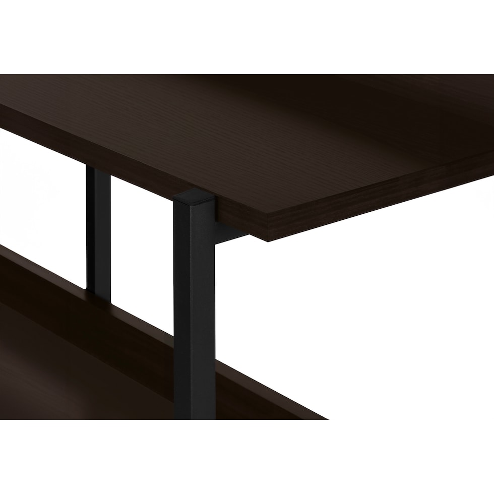 flores dark brown console table   