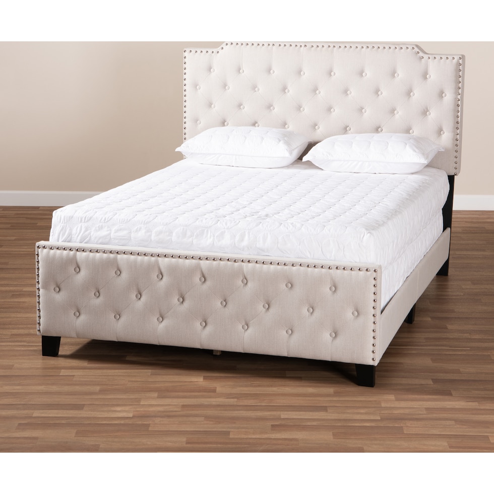 florianne beige black king bed   