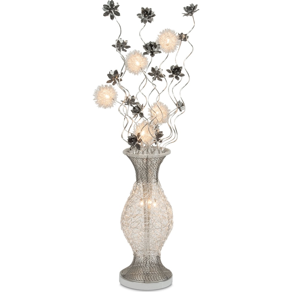 flowers silver silver floor lamp   