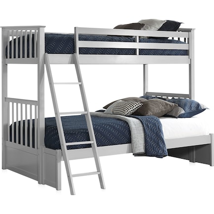 Flynn Twin over Full Bunk Bed - Gray