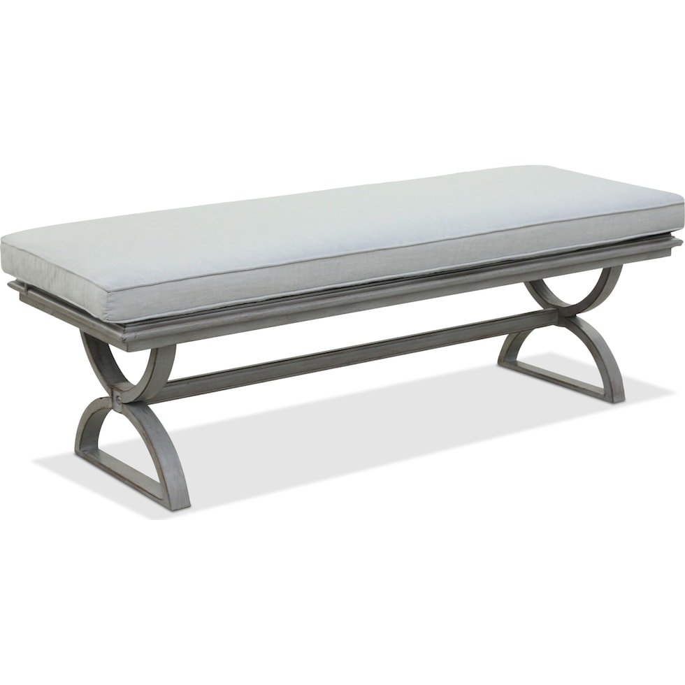 folly gray outdoor bench   