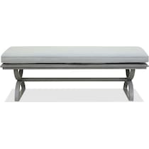 folly gray outdoor bench   