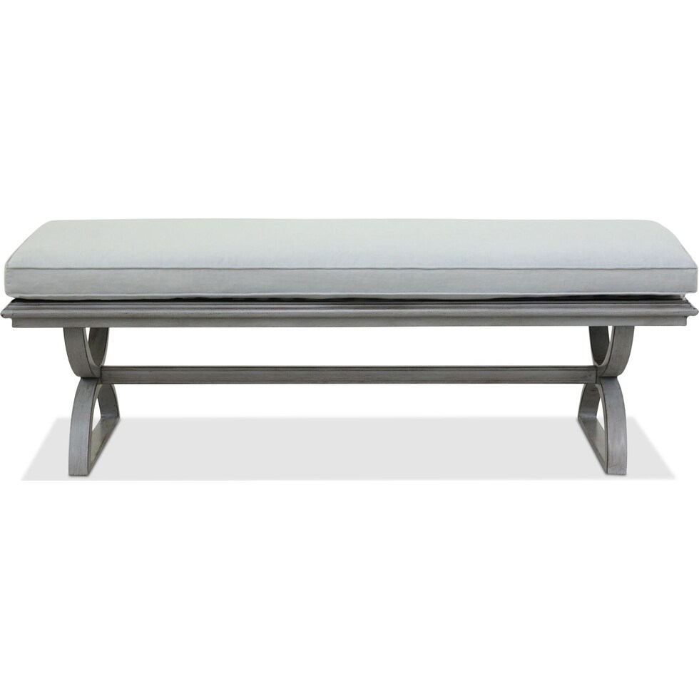 folly gray outdoor bench   