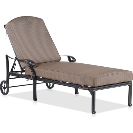 Folly Outdoor Chaise Lounger - Light Brown