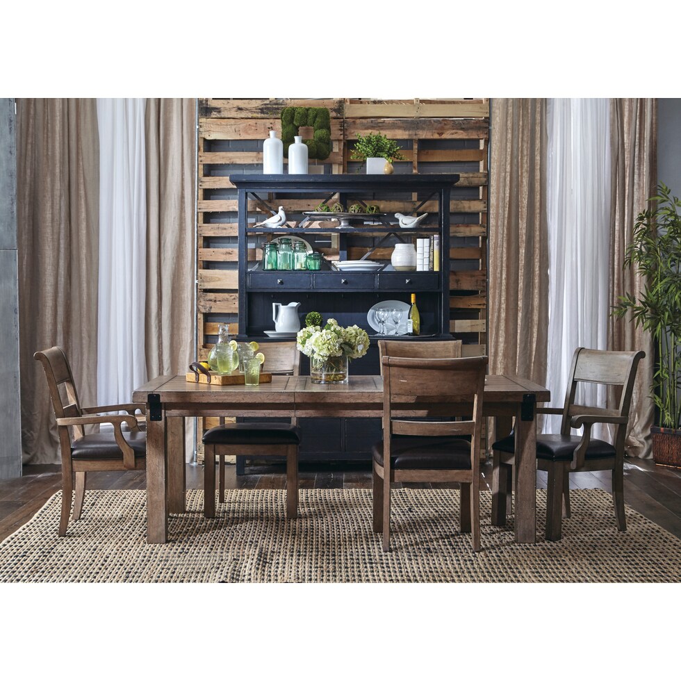 fonda dark brown dining table   