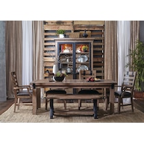 fonda dark brown dining table   
