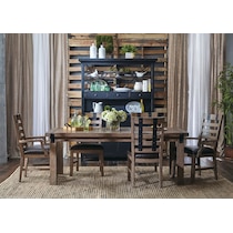 fonda dark brown dining table   