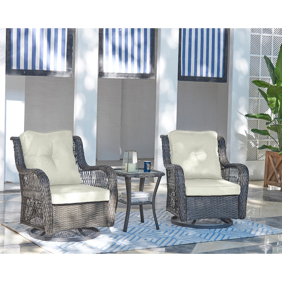 fontana gray cream outdoor chair set   