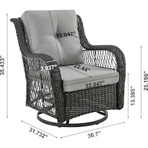 fontana gray outdoor chair set   