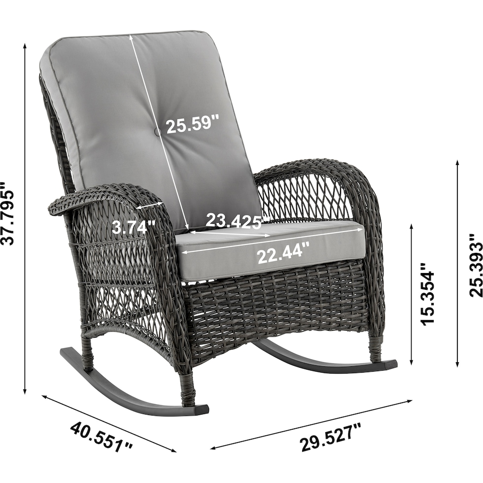 fontana gray outdoor chair   