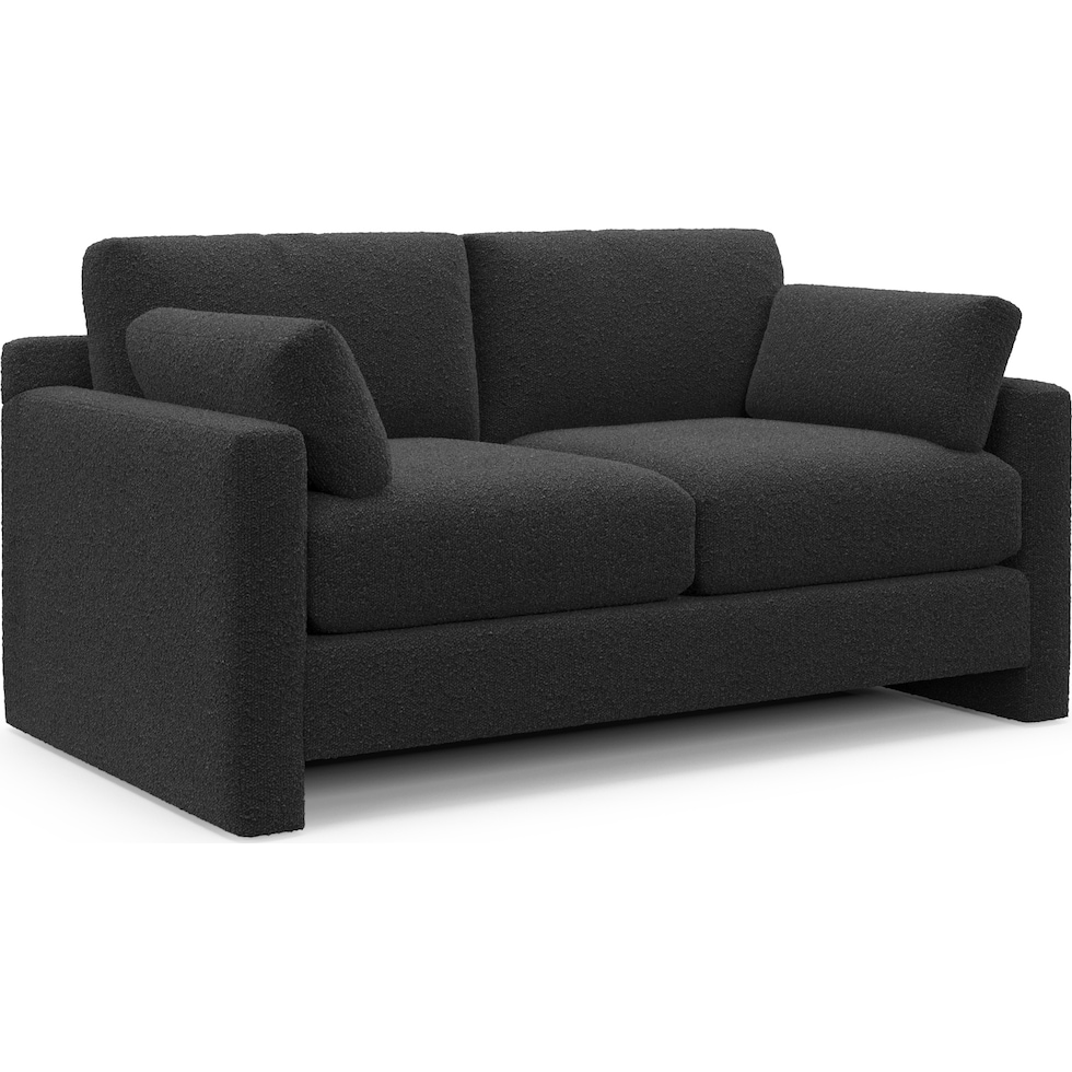 forbes black loveseat   