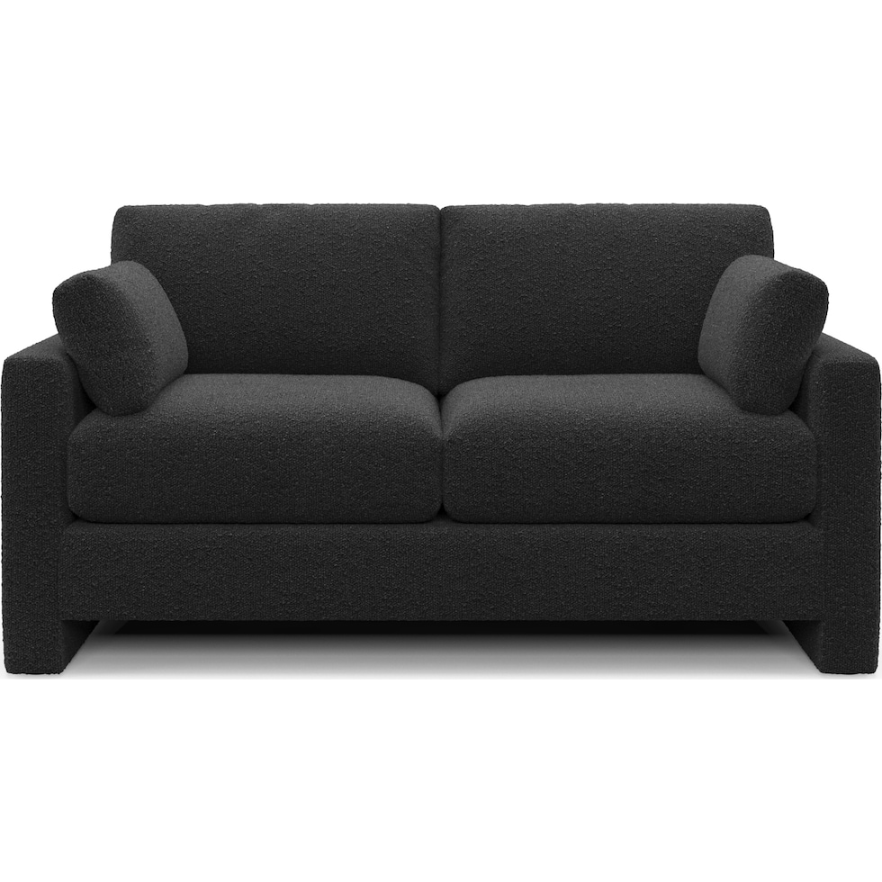 forbes black loveseat   